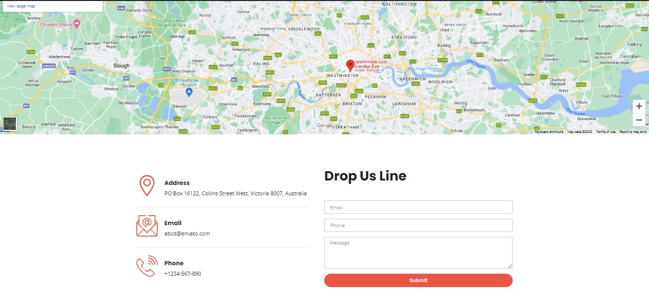 Bloco Contato com Mapa